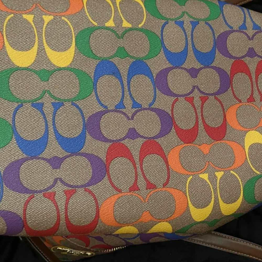 Coach Rainbow Signature Tote Bag - Picture 5 of 7